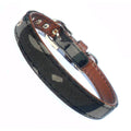 Army Fabric & Brown  Leather Collar