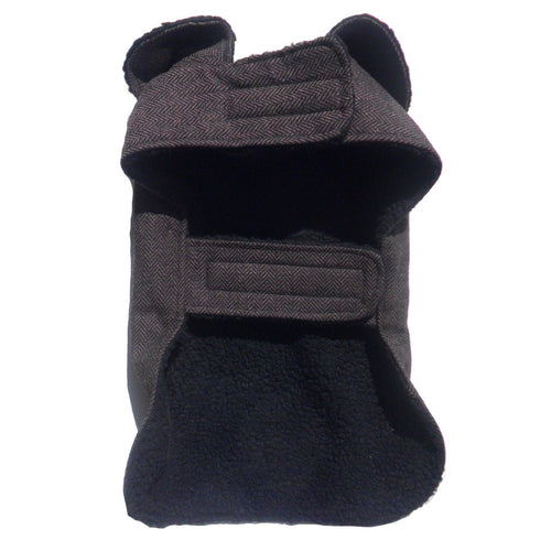 Brown Herringbone Dog Coat