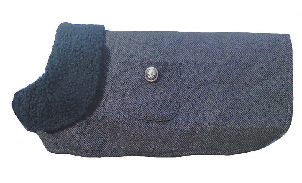 Brown Herringbone Dog Coat
