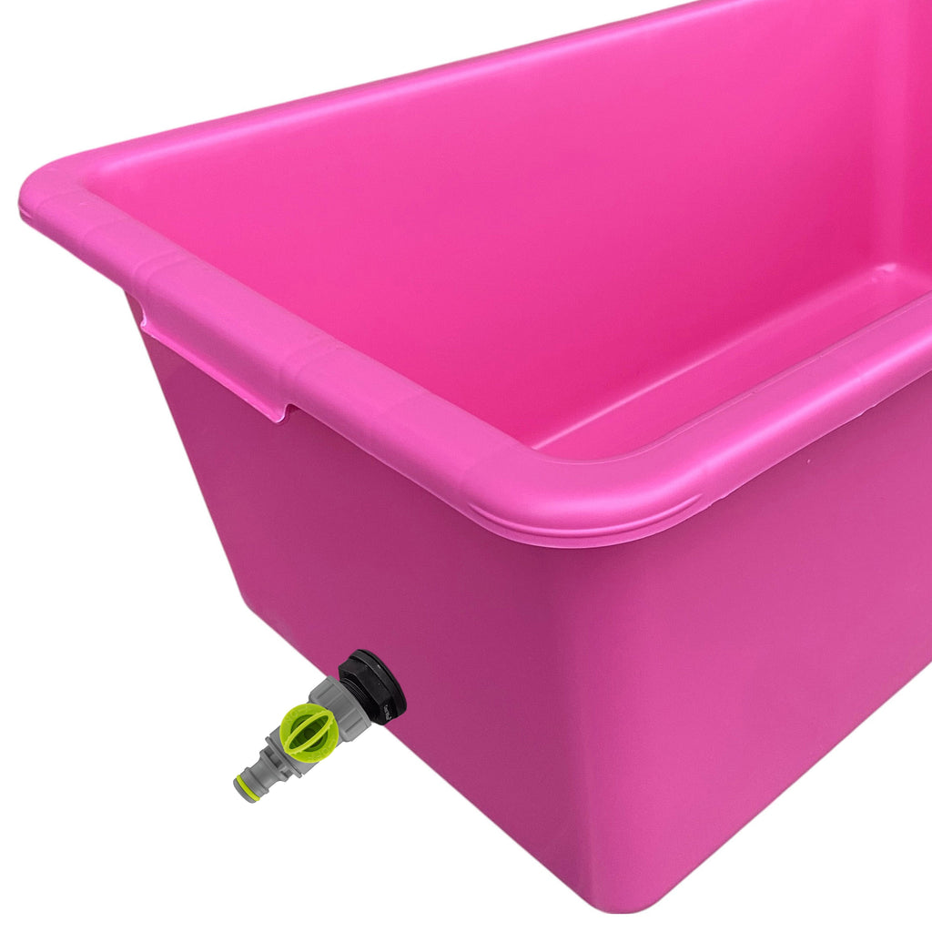 Pink Dog Bath with Drain ValveBlue Dog Bath with Drain Valve