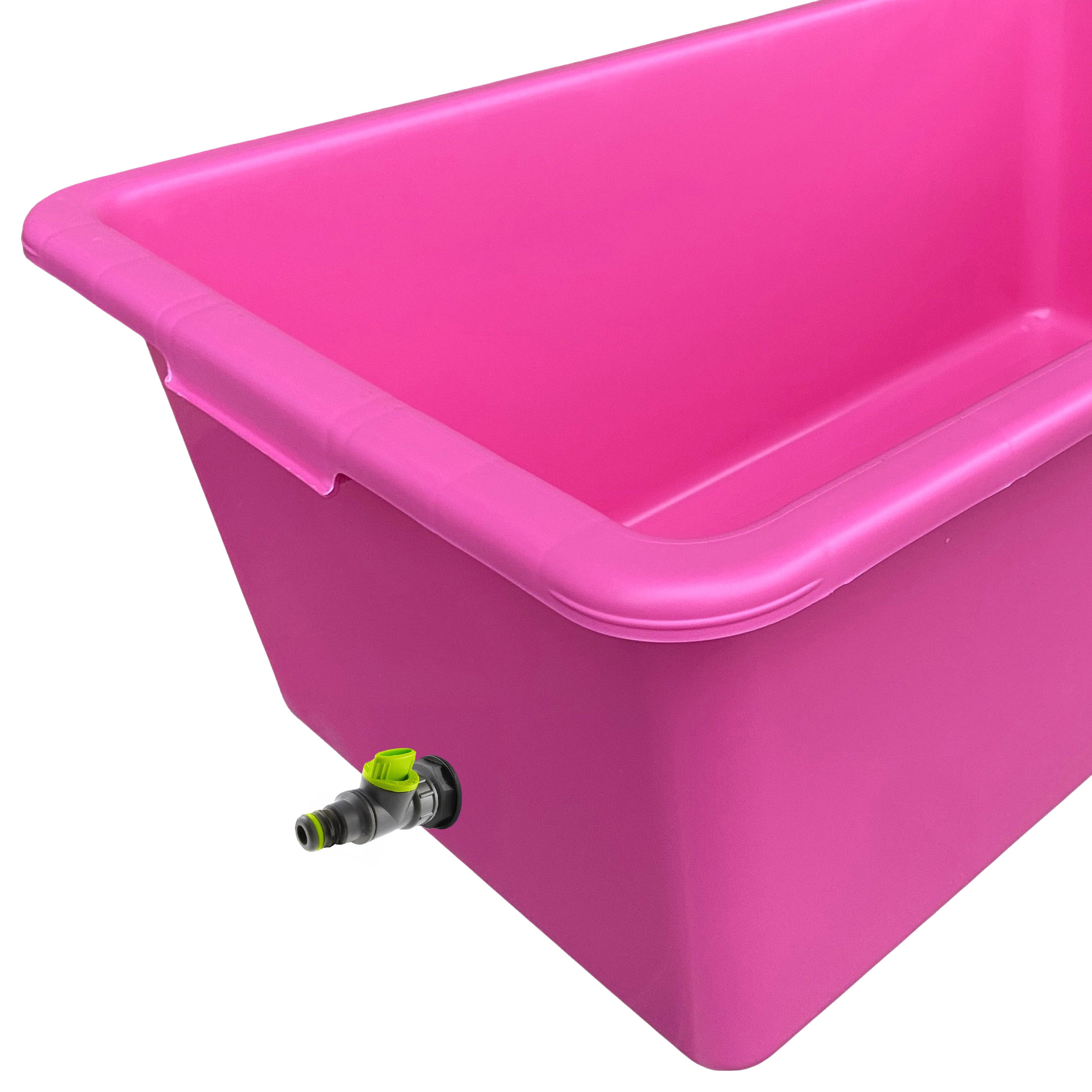 Pink Dog Bath with Drain ValveBlue Dog Bath with Drain Valve