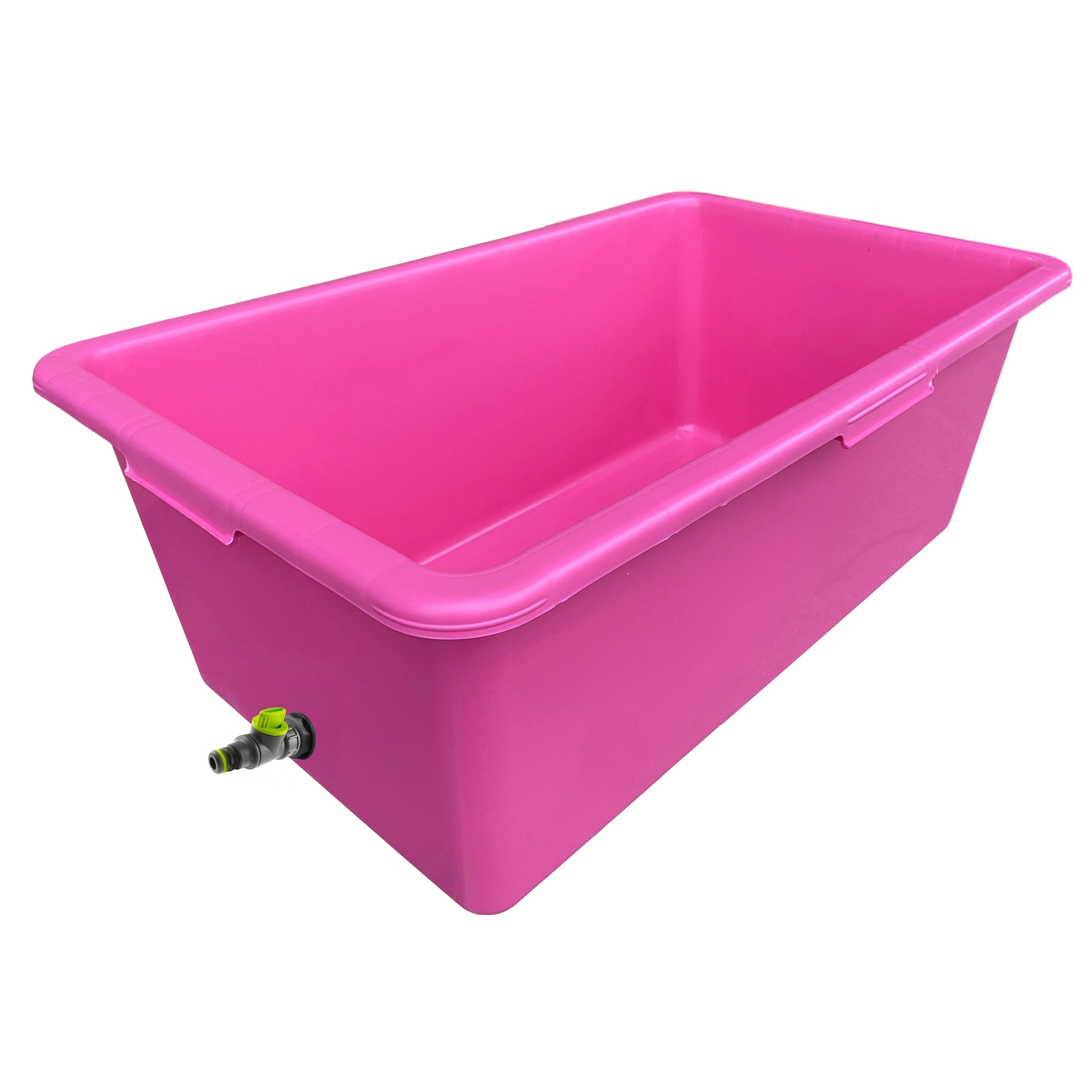 Pink Dog Bath with Drain ValveBlue Dog Bath with Drain Valve